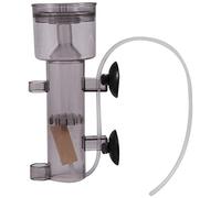 Qiaohome 600L / H Mini Acuario Tanque de Coral para Peces Marinos Interior Skimmer de ProteíNa Suspendido en Aire con Tubo de Piedra de Aire de Madera