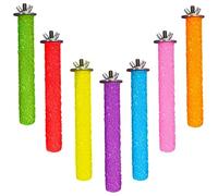 Qiaohome 7 jaulas de agarre para pájaros, percas para periquitos, tortolitos, cacatúas, buenas para mantener las uñas y los picos en las mejores condiciones