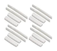 Qiaohome 8 Juegos de 16 Piezas de 6 Cuerdas de Guitarra AcúStica Bone Bridge Saddle y Nut Hechas de Hueso Real
