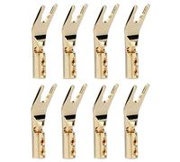 Qiaohome 8PCS HiFi Banana y Spade Y Chapado en Cobre Puro Tornillo Tenedor HiFi Altavoz Conector de Pala Enchufes-Cobre