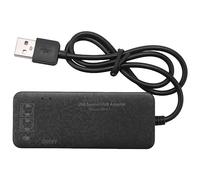 Qiaohome Adaptador de micrófono de 3 puertos USB 2.0 con tarjeta de sonido externa de 7.1 Ch para PC, color negro