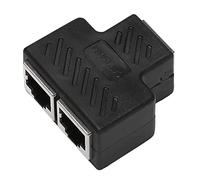 Qiaohome Adaptador divisor RJ45 de 2 puertos LAN, red Ethernet, extensor, lote de enchufes, 1 unidad
