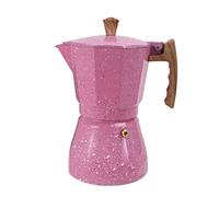 Qiaohome Cafetera Moka de Aluminio Rosa 300Ml