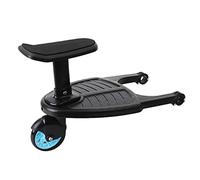 Qiaohome Cochecito de Carrito con Ruedas Tablero para NiñOs Tablero de Ruedas Cochecito Soporte de Paso Paseo en Placa Asiento Desmontable Azul