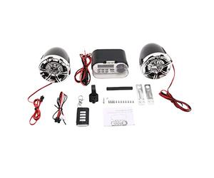 Qiaohome de Sonido de Audio de Motocicleta Altavoz EstéReo Moto una Prueba de Agua Scooter Radio FM Bluetooth USB TF MP3 Kit de Reproductor de MúSica