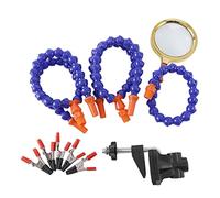 Qiaohome Estación de soldadura de abrazadera de mesa de banco con 5 brazos flexibles, soporte de soldador PCB, herramienta de tercera mano