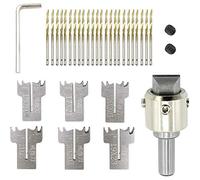 Qiaohome Juego de de Anillo de 30 Piezas, Cuchillas de 16-21 Mm Broca de Anillo de Madera Broca de Madera para Hacer Anillos de Acero Broca de Cuentas de Madera