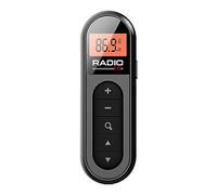 Qiaohome Mini Radio FM de Bolsillo Receptor de Radio PortáTil Recargable de 76-108 MHz con Pantalla LCD Retroiluminada Auriculares de 3,5 mm con Cable