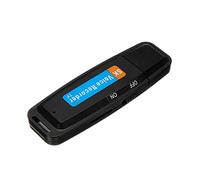 Qiaohome Mini U-Disk Grabadora de Audio Digital Unidades Flash USB 3.0 Soporta MáXimo Tarjeta de Memoria 32GB Negro