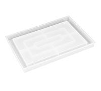 Qiaohome Molde de Resina de Silicona, Moldes Rectangulares Grandes para Bandejas Rodantes para Resina Epoxi, Molde para Tablero de Servicio de Resina con Bordes