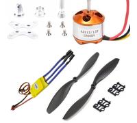 Qiaohome Motor Sin Escobillas RC 2212 1000KV + Controlador de Velocidad EléCtrico ESC 30A + Kit de HéLice 1045 para CuadricóPtero MulticóPtero con Radio Control