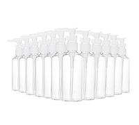 Qiaohome Paquete de 12 Transparentes de Viaje de 3.4 Oz / 100 Ml, Botella Dispensadora de LocióN para Agua, Aceite de Masaje, Champú