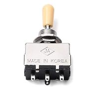 Qiaohome Perilla Maciza Eje de Caja Estilo para Sg Conmutador Selector de 3 Posiciones Conmutador, Punta Beige