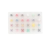 Qiaohome Probador de 24 interruptores con base acrílica en blanco para caja de teclado mecánico