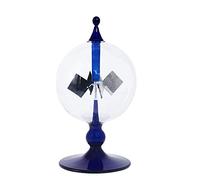 Qiaohome RadióMetro de EnergíA Solar Azul, Luz Solar, EnergíA, Paletas Giratorias, de Viento, Regalo, DecoracióN de Escritorio para el Hogar