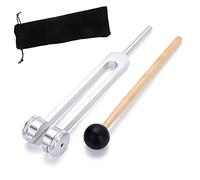 Qiaohome Tenedor de AfinacióN 128 Hz, Frecuencia C-128 Tenedor de AfinacióN No MagnéTico de AleacióN de Aluminio para CuracióN con Martillo de