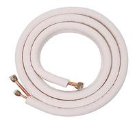 Qiaohome Tubo de Bobina de Pareja de Aire Acondicionado de 3 Metros 1/4 Pulgadas 3/8 Pulgadas de Aluminio Aislado Piezas de Aire Acondicionado Tubo de Refrigerante