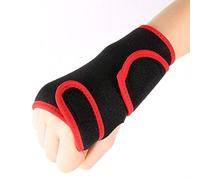 QiaoJun MuñEquera,MuñEquera Tunel Carpiano Vendaje para Pulsera carpiana Mano Apoyo Soporte Dedo férula Dedo carpiano Mano Apoyo Apoyo(Black Red,Left Hand)