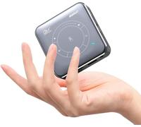 QIAOLET Mini proyector, proyector DLP pequeño con batería, soporte de 1080P, WiFi 6 y Bluetooth 5.0, proyector portátil con trípode para exteriores (control táctil)