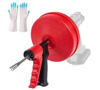 QIAOLIDA Paquete de 1 juego de desatascador de 25 pies con guantes para uso doméstico, purifica eficazmente los obstáculos de aceite de papel para el tratamiento del cabello