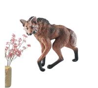 Qiaonan Figuras de lobo para niños | Simulation Brown Wolf Figuras - Modelo coleccionable, juguete educativo educativo, regalo para niñas, niños pequeños a partir de 3 años