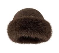 Qiaonan Gorro de Piel para Mujer, Gorro cálido de Invierno para Mujer, cálido y Suave, Gorro de Piel sintética Ruso, Gorro Grueso y Esponjoso para Viajes, esquí, Senderismo, Accesorio de Elegante