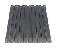 QiaoYoubang Paquete de 10 paneles de gestión de cables de montaje horizontal de 1U con cepillo para polvo de entrada de cable para rack o gabinete de 19 pulgadas, color negro (1UCMB1U10PC)