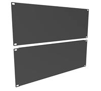 QiaoYoubang Paquete de 2 paneles en blanco - Panel de metal para servidores de 19 pulgadas, gabinete o gabinete de rack de servidor, negro (4U)