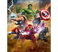 QIAOYUE Painting by Numbers DIY Painting Suite para Adultos y niños Principiantes Pintura Arte Lienzo preimpreso Hulk Capitán América Iron Man -con Marco