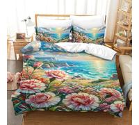 QIAVXZIP 3D Impreso claveles 3 Piezas Juego De Funda Edredon 2 Fundas De Almohada Microfibra con Cremallera Suave para Niños Y Adolescentes Single（140x200cm）