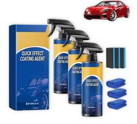 Qiawi Car Scratch Spray, Qiawi Advanced Car Quick-Acting Coating Agent Spray, 3-in-1 Protection Quick Coating Sprays with Waterproof, for Auto Paint, Glass & Surface Cleaning (3 Set)