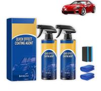 Qiawi Car Scratch Spray, Qiawi Advanced Car Quick-Acting Coating Agent Spray, 3-in-1 Protection Quick Coating Sprays with Waterproof, for Auto Paint, Glass & Surface Cleaning (2 Set)