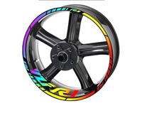QIBBEI Calcomanías llanta Pegatina para Rueda Delantera Y Trasera De Motocicleta, Pegatina Reflectante Impermeable con Raya Interior para Neumático, Pegatinas para Y&amaha YZF R1 R1(Color4)