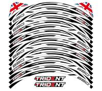 QIBBEI Calcomanías llanta Pegatinas De Rueda para Motocicleta, Accesorios Reflectantes para Trident 660 2023, Calcomanías Impermeables(Color4)