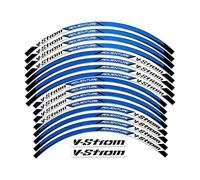 QIBBEI Calcomanías llanta Pegatinas Reflectantes para Rueda De Motocicleta, Calcomanías para Llanta De Motocross para Suzuki V-Strom 250 SX Vstrom 1000 1050 XT DL 650(BLU)
