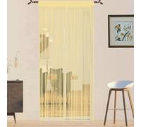 QiBoYuYe Cortina Puerta Exterior Cortina Mosquitera Tiras para Puertas Exteriores Terraza Antimoscas Salon Dormitorio Cortinas De Ventana Decoraciones para Habitaciones (Beige, 90 x 200 cm)
