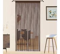 QiBoYuYe Cortina Puerta Exterior Cortina Mosquitera Tiras para Puertas Exteriores Terraza Antimoscas Salon Dormitorio Cortinas De Ventana Decoraciones para Habitaciones (Café, 90 x 200 cm)