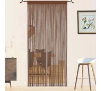 QiBoYuYe Cortina Puerta Exterior Cortina Mosquitera Tiras para Puertas Exteriores Terraza Antimoscas Salon Dormitorio Cortinas De Ventana Decoraciones para Habitaciones (Café, 90 x 245 cm)