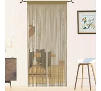 QiBoYuYe Cortina Puerta Exterior Pantalla De Cortinas para Decoración del Hogar Tiras para Puertas Exteriores Terraza Cortinas Antimoscas Salon Dormitorio (Ecru, 90 x 245 cm)