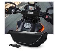 QIBOZNG Bolsa de Manillar para 890 Adventure R 890ADV 890 Adventure 890 ADV R 2020-2023 Bolso para Manillar De Moto Bolsas De Teléfono Impermeables Portátiles(Black-Logo)