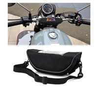 QIBOZNG Bolsa para Manillar Moto para HO&NDA GB350S GB350 Accesorio De Moto Bolsa De Almacenamiento De Manillar Impermeable Y A Prueba De Polvo Bolsa De Navegación(Black NO Logo)
