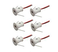 QICBYING 4/6 Unidades Foco LED Pequeño - Foco Empotrable, Lámpara De Paso De 1W, Lámpara De Techo Empotrada De 12V, Aplique De Pared/techo Oculto, Para Vitrinas(Golg,6PCS 1W-12V)