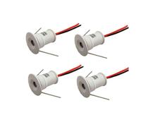 QICBYING 4/6 Unidades Foco LED Pequeño - Foco Empotrable, Lámpara De Paso De 1W, Lámpara De Techo Empotrada De 12V, Aplique De Pared/techo Oculto, Para Vitrinas(Golg,4PCS 1W-12V)