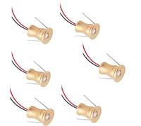 QICBYING 4/6 Unidades Foco LED Pequeño - Foco Empotrable, Lámpara De Paso De 1W, Lámpara De Techo Empotrada De 12V, Aplique De Pared/techo Oculto, Para Vitrinas(White,6PCS 1W-12V)