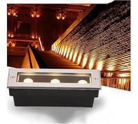 QICBYING Foco LED Empotrable Para Exteriores - Lámpara De Patio Enterrada, Luces Subterráneas Lineales Rectangulares De CA 85-265V, Focos De Paisaje Impermeables IP67(Green Light,12W)
