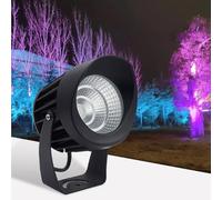 QICBYING Foco LED Exterior - Foco Giratorio Para Exteriores, AC85-265V Luz Haz Concentrado, Luces Árboles Clasificación IP65 Prueba Agua, Foco Led Jardín, Para Edificios, Parques