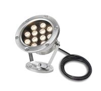 QICBYING Focos Para Exteriores - Luces LED Para Fuentes, Foco Sumergible IP68 De 24 V Para Estanques, Lámpara Paisajística Ajustable, Luces LED Subacuáticas Para Jardines(Green,24w)
