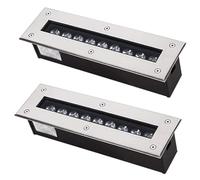 QICBYING Luces De Paisaje Para Suelo - Lámpara LED Empotrada Rectangular AC85-265V, Focos Suelo Led Exterior Impermeable IP67, Para Iluminación De Escaleras, Suelos, Pasillos(Green Light,9W)