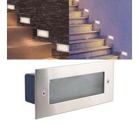 QICBYING Luces De Paso De Paisaje Rectangulares, 220V Luz LED Subterránea Jardín Al Aire Libre, Focos Empotrables Esquinas De Escaleras Impermeables IP65, Para Exteriores Escalones(Warm White)