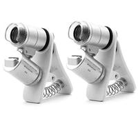 QiCheng&LYS Joyero de Bolsillo Lupa, Lente de Cristal 30X Lupa para Joyas, Monedas Sellos Antigüedades y Más (60x Clip 2PCS)